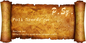 Poli Szeréna névjegykártya